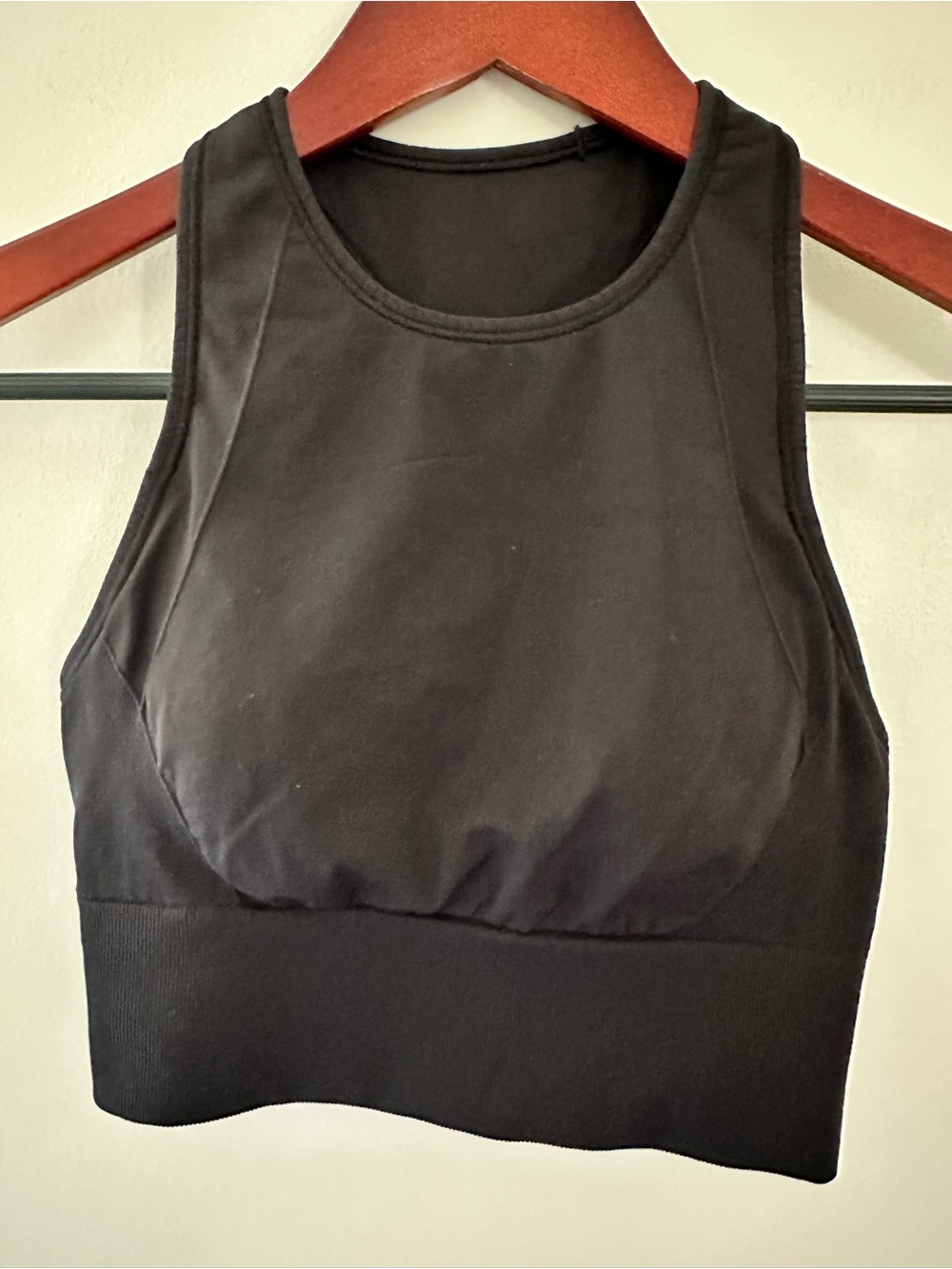 Lululemon Black High-Neck Long Line Sports Bra Cropped bra tank Ebb to TrainSz 4 - Picture 9 of 10